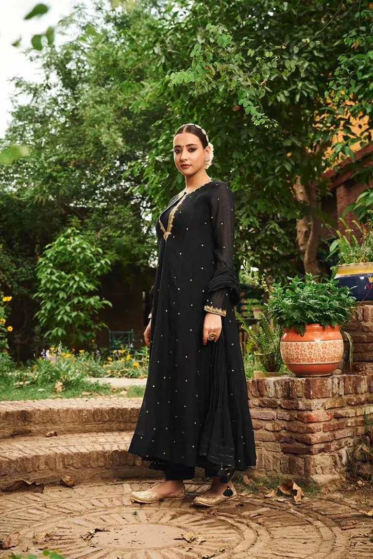 Black Sharara Banful Set Pooja Patel 4