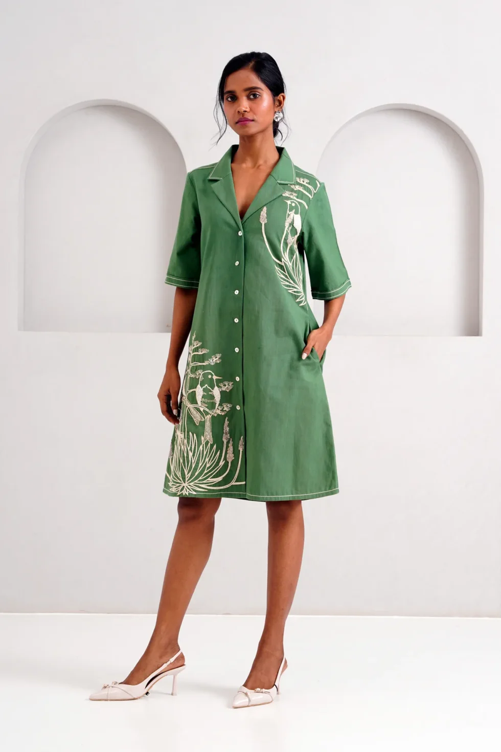 Taiwo Pine Green Short Dress Madder Much 6