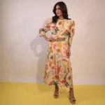 Beige floral dress aditi agarwal 3