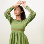 Green Grandma Peplum Co ord Set Thithilii 4