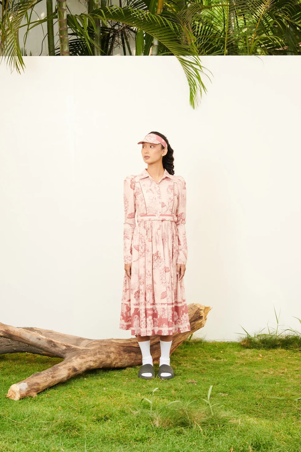 Peach Bunny Collar Dress Thithilii 1