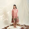 Peach Poppy Bloom Full Sleeve Dress Thithilii 3