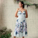 Sky Blue Hydrangea Corset Dress Thithilii 3 1