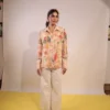 beige floral georgette shirt aditi agarwal 2