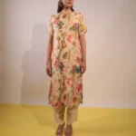 beige floral kurti aditi agarwal 1