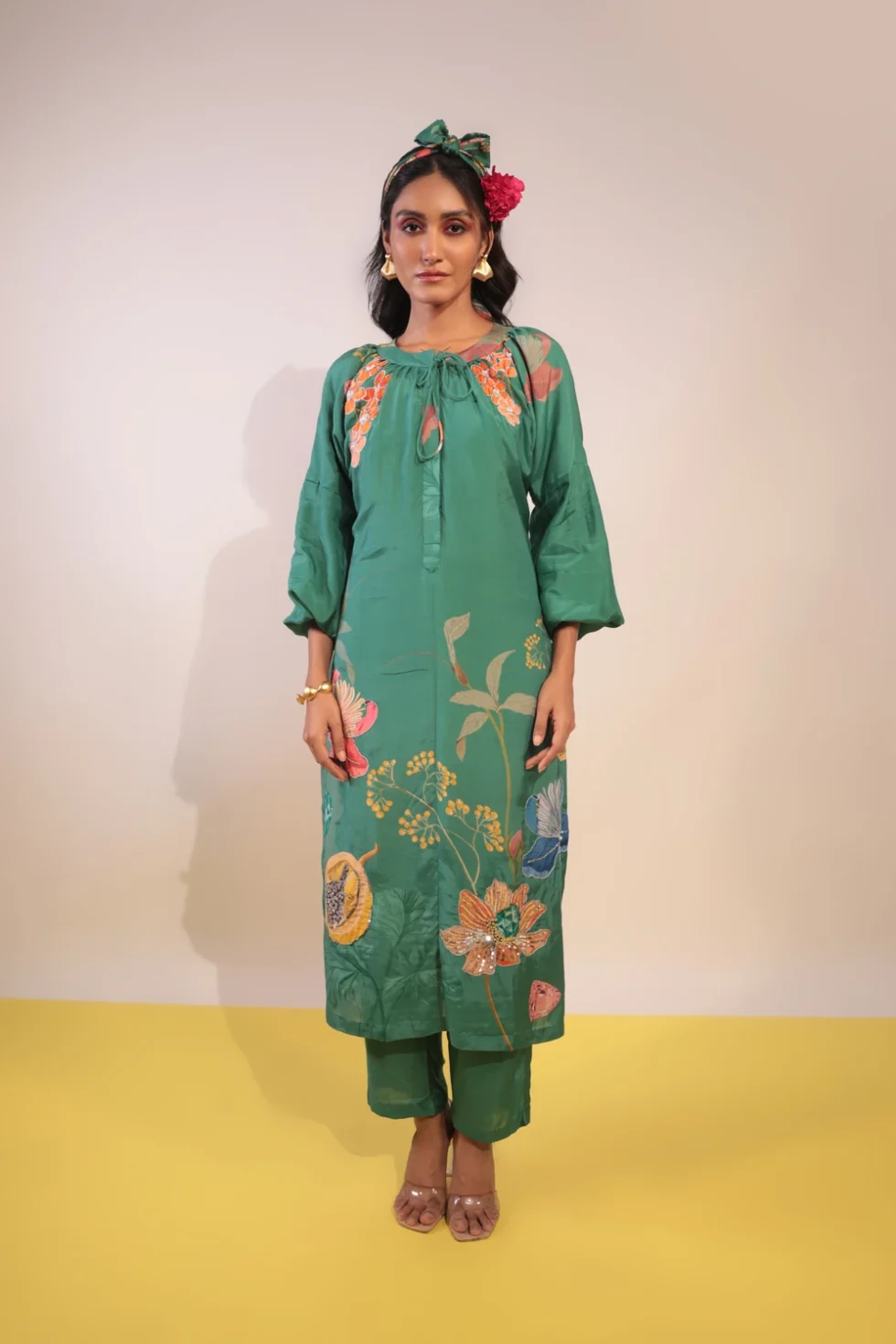 green floral placement kurti aditi agarwal 3